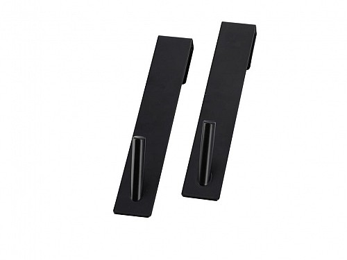 Set of 2-piece Stainless Steel Shower Door Hanger in Black, 3x5x5 cm